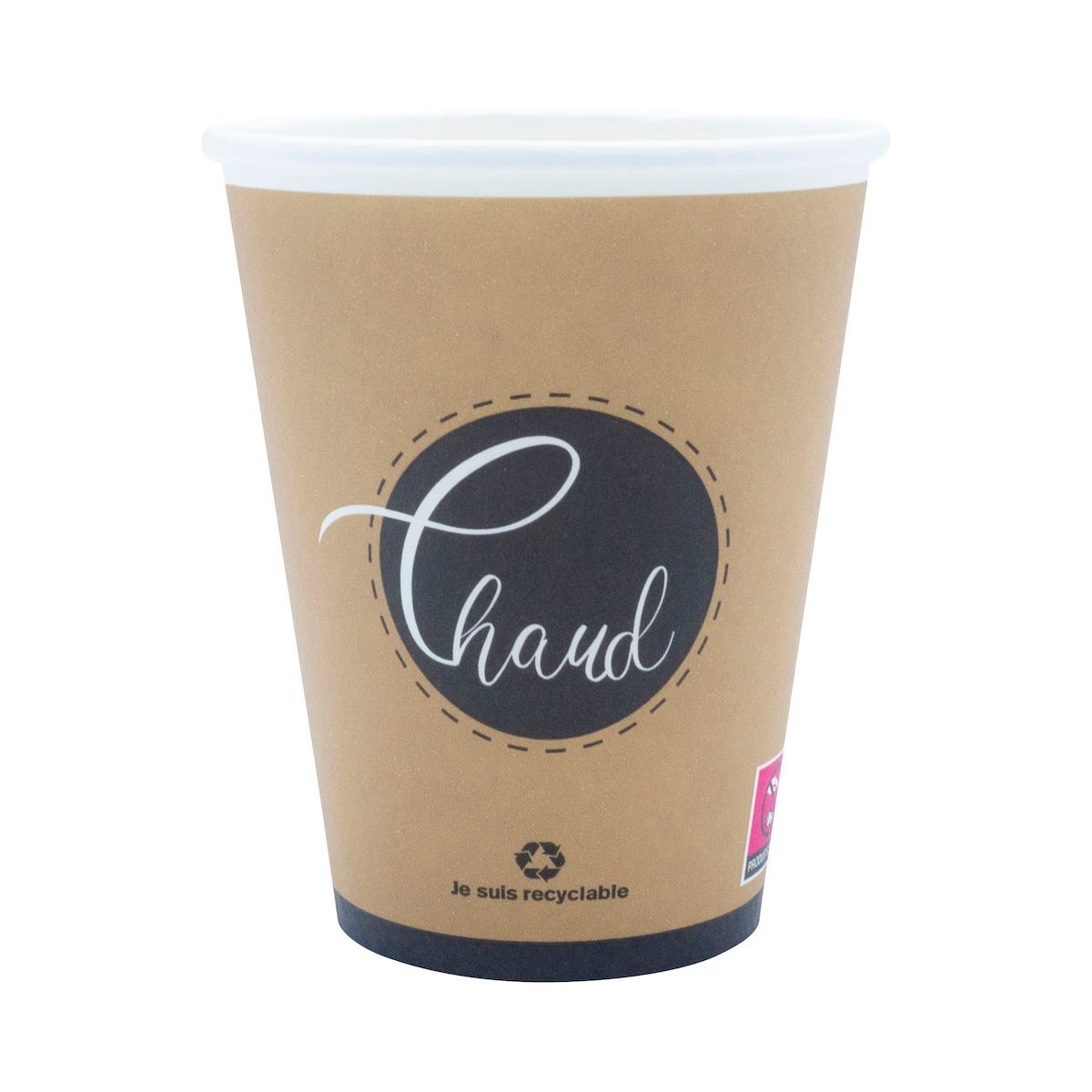 GOBELETS CARTONS Chaud & Froid 250mL (8oz) x50 - PUBLI EMBAL